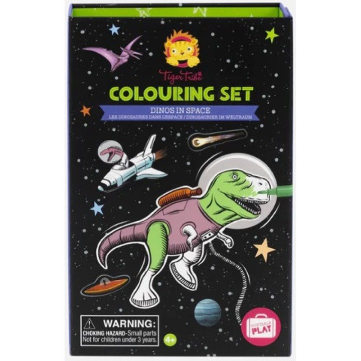 Set para colorear - Dinosaurios en el Espacio