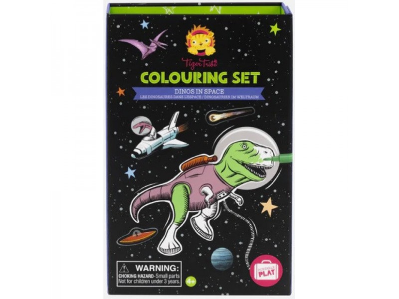 Set para colorear - Dinosaurios en el Espacio