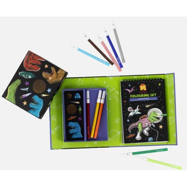 Set para colorear - Dinosaurios en el Espacio