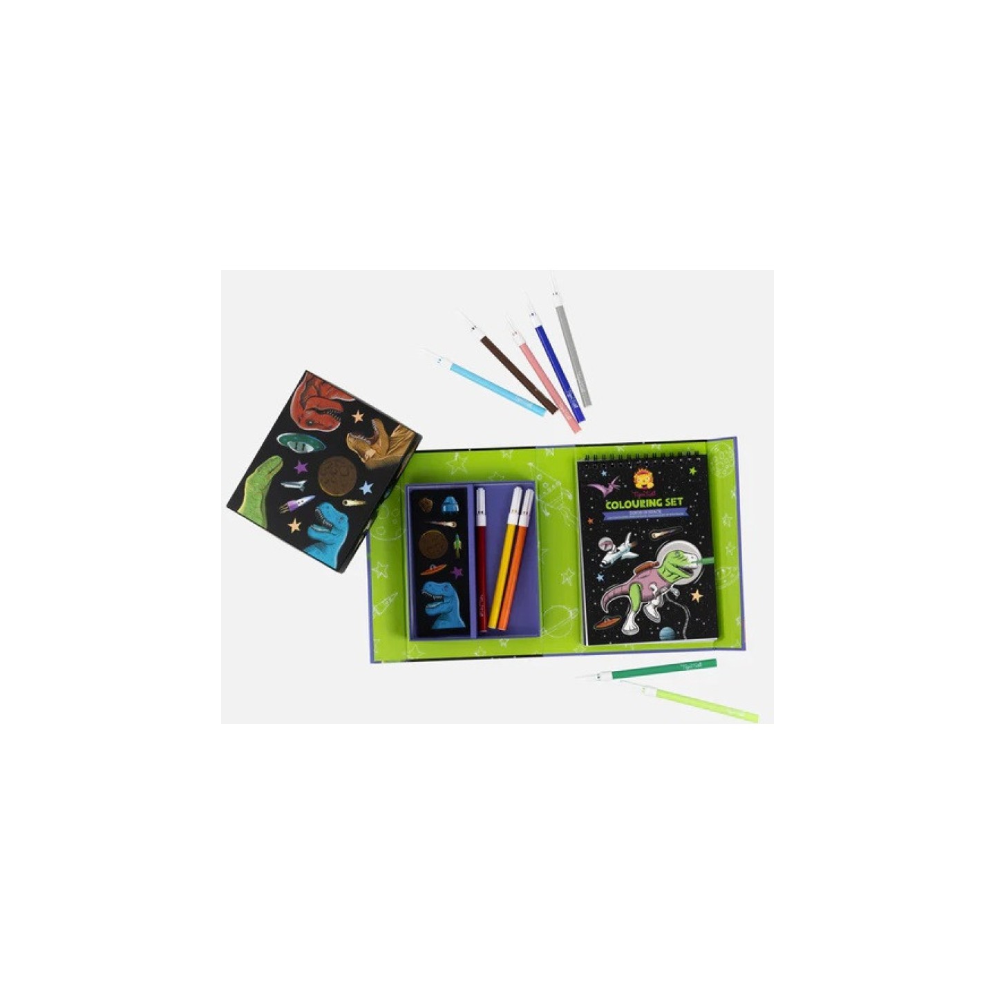 Set para colorear - Dinosaurios en el Espacio