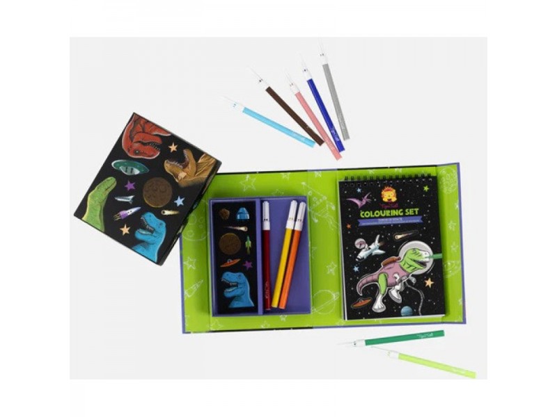 Set para colorear - Dinosaurios en el Espacio