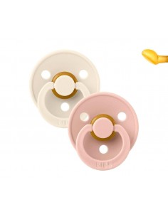 Chupetes BIBS Colour Pack 2 Anatómicas Ivory/Blush