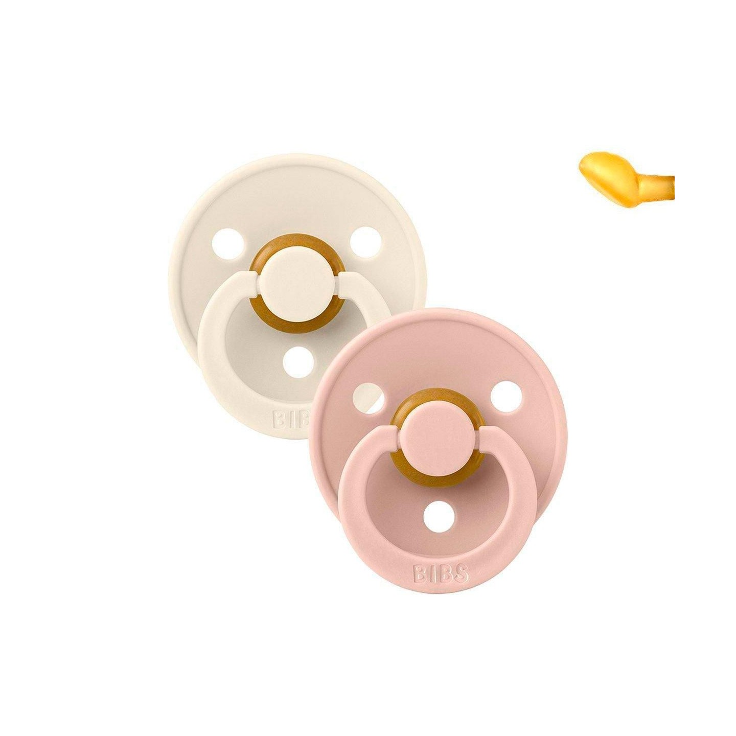 Chupetes BIBS Colour Pack 2 Anatómicas Ivory/Blush