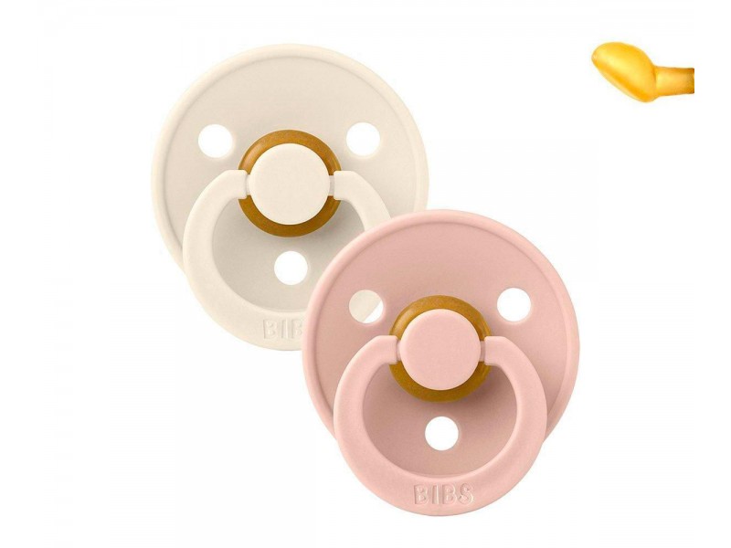 Chupetes BIBS Colour Pack 2 Anatómicas Ivory/Blush