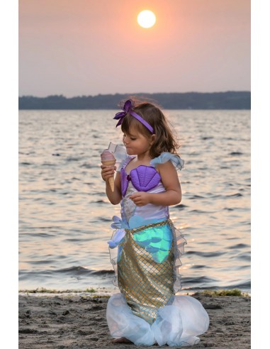 Vestido Sirena con Diadema Lila