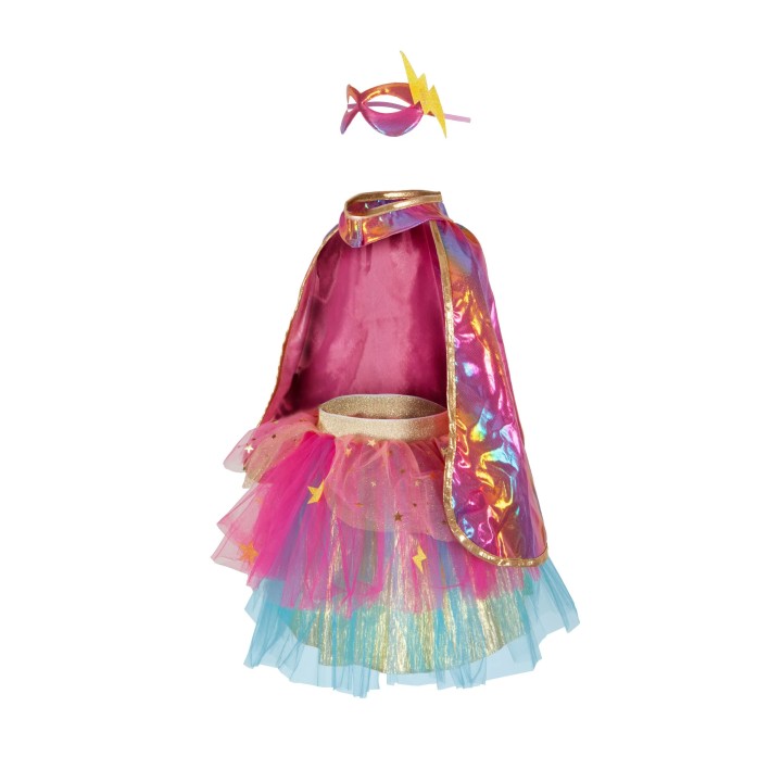 Disfraz Superheroína Oro/Rosa 4-6 Años