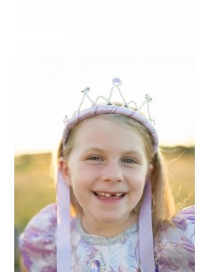 Tiara con lazos Lila 2