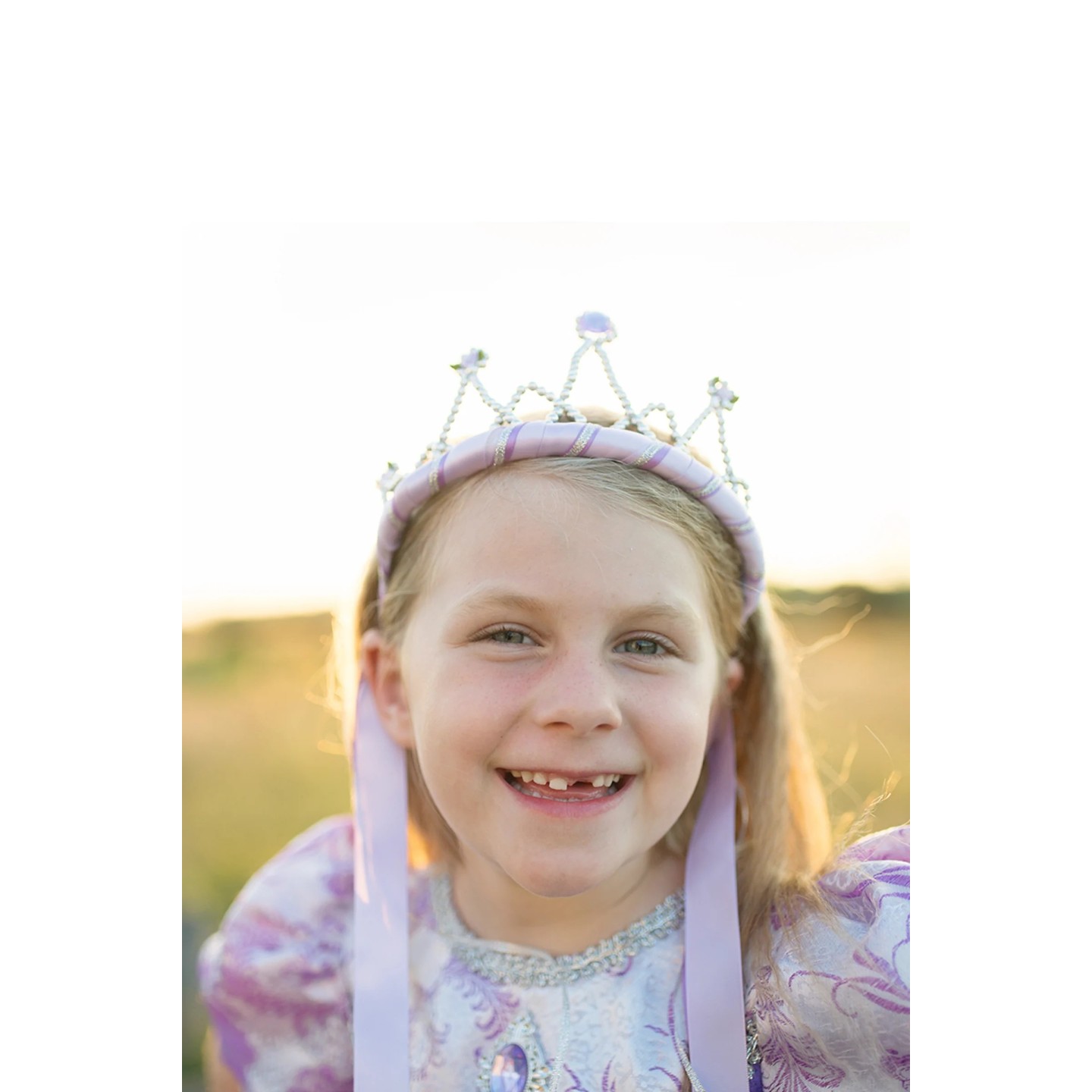 Tiara con lazos Lila