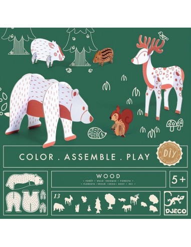 Colorear-Construir-Jugar El bosque