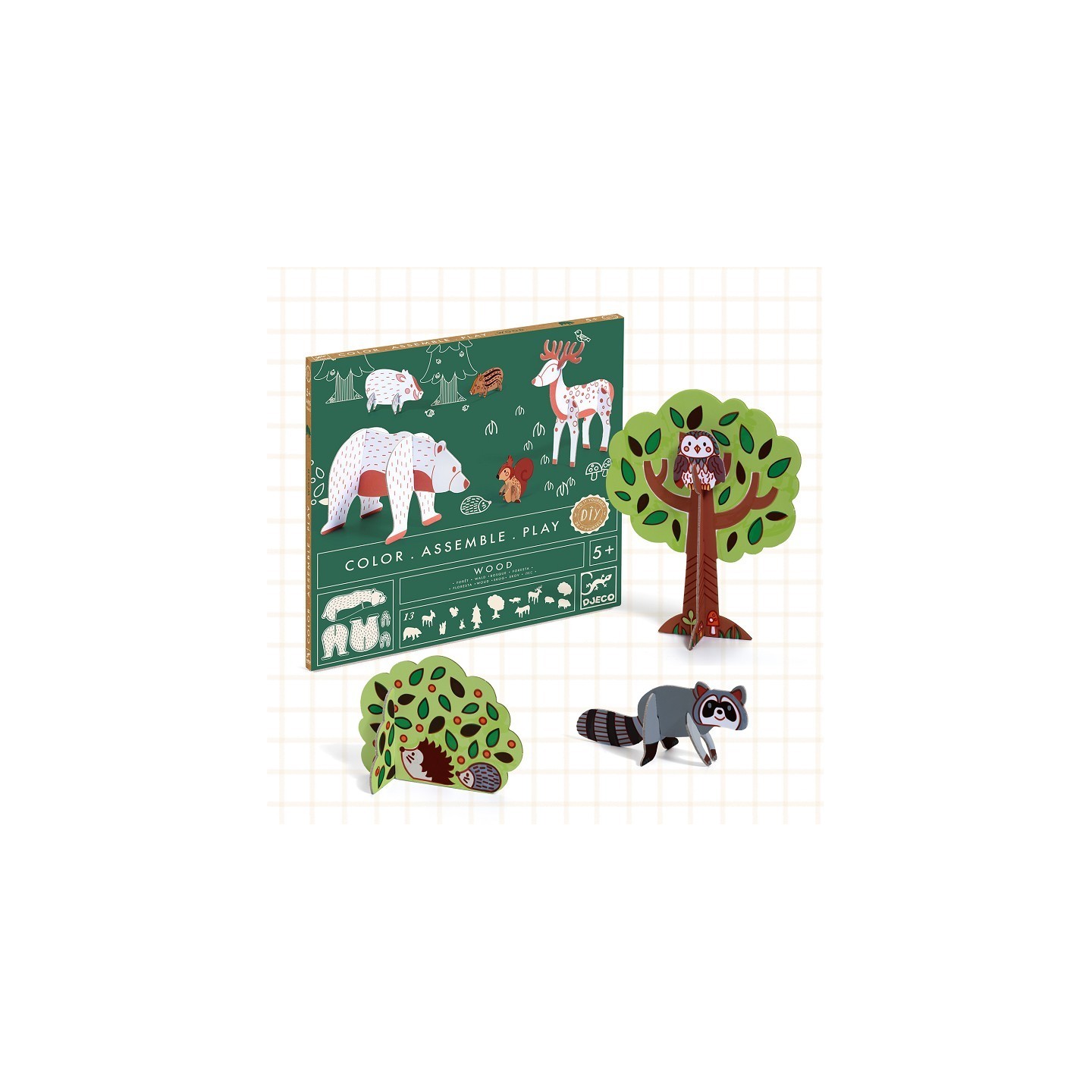 Colorear-Construir-Jugar El bosque