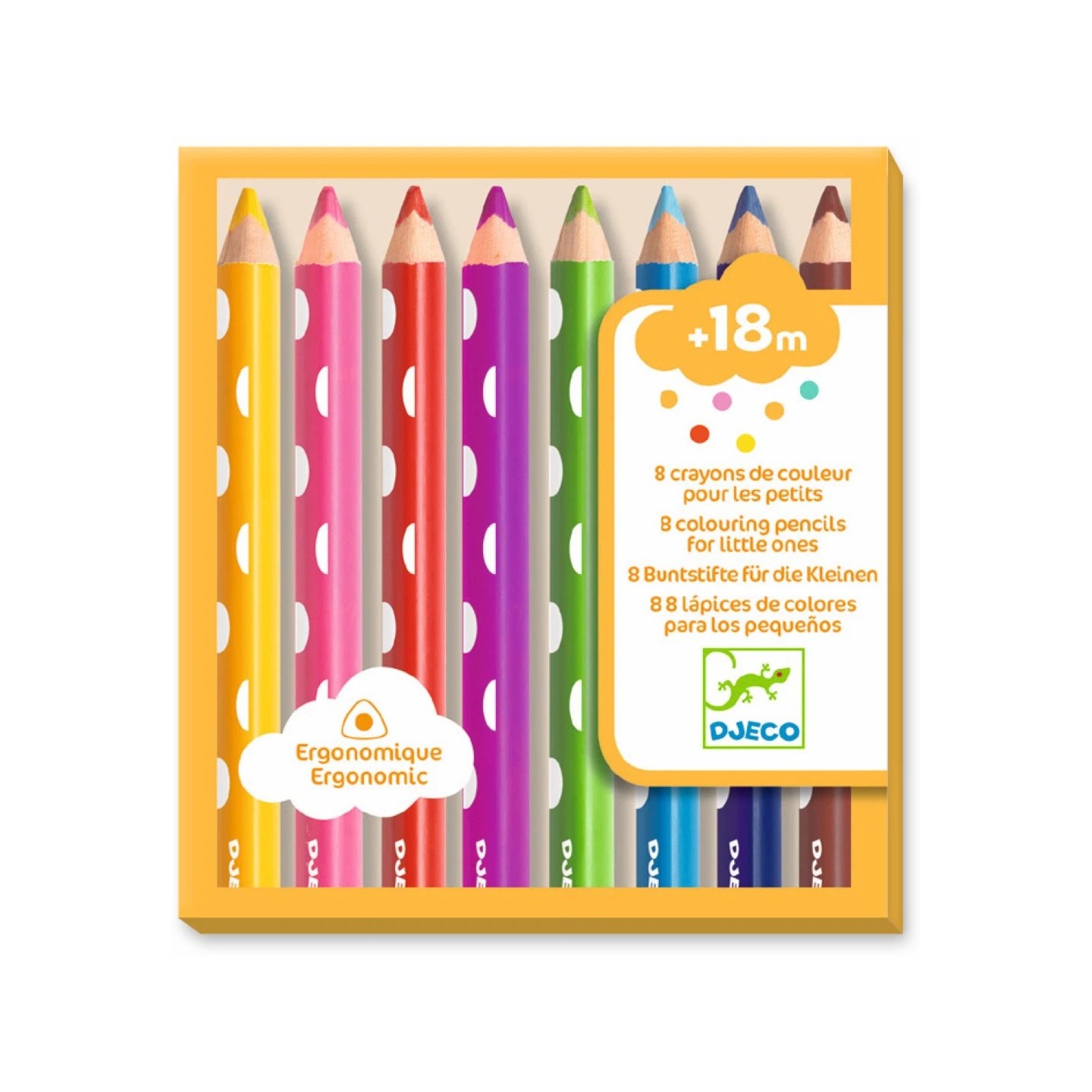 8 Lápices de Colores para Peques