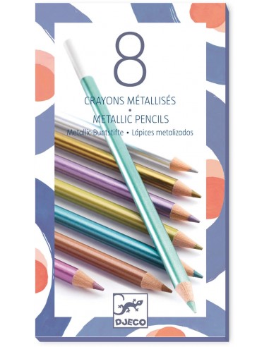 8 Lápices de colores metálicos