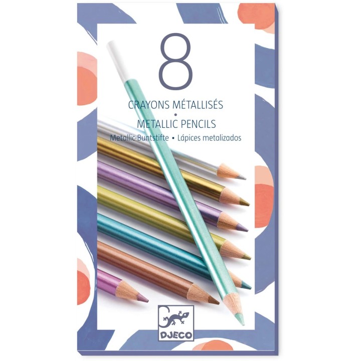8 Lápices de colores metálicos