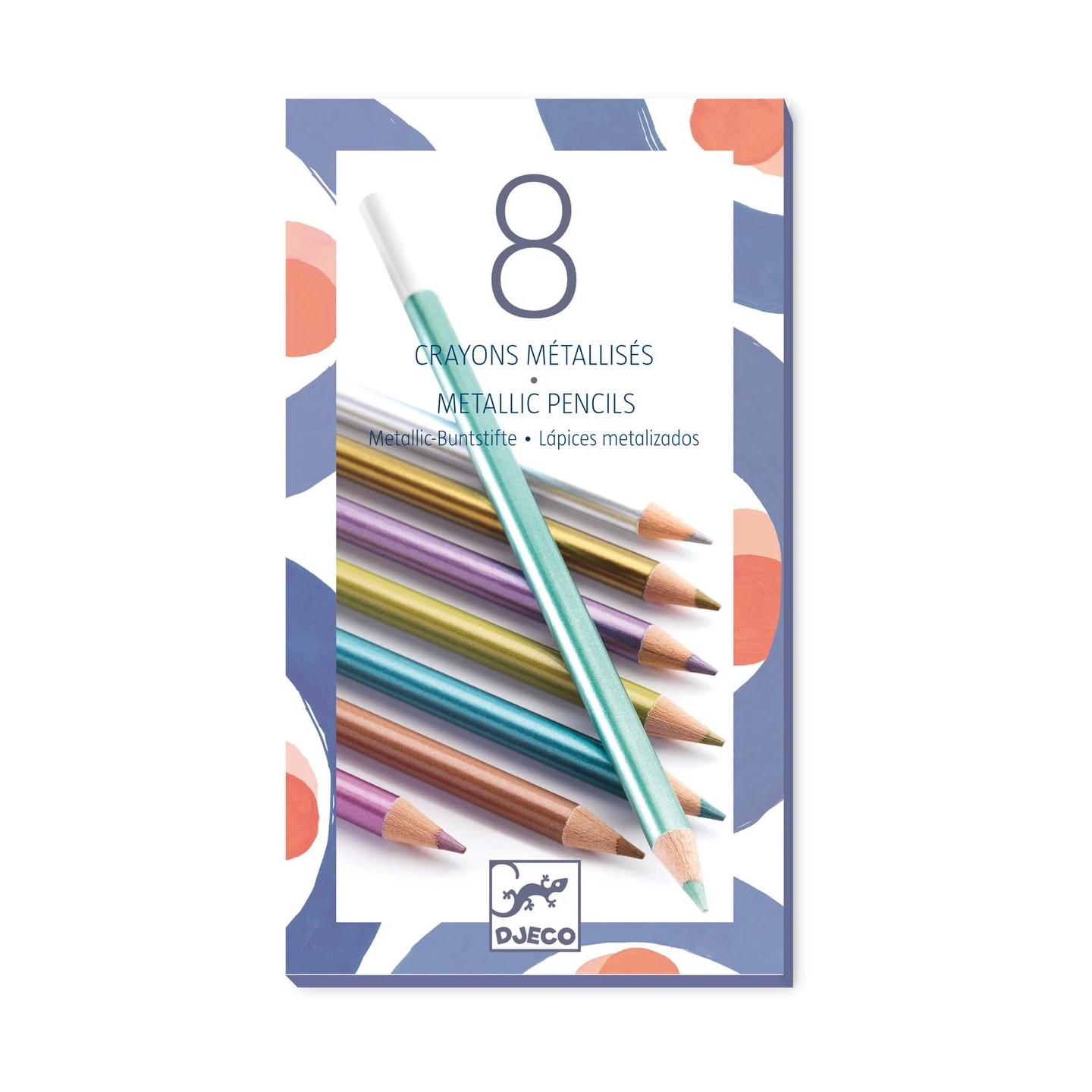 8 Lápices de colores metálicos