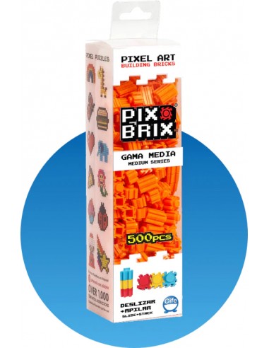 Pix Brix Caja de 500 Piezas - Naranja