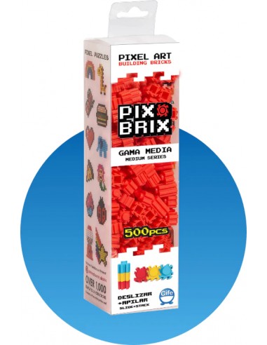 Pix Brix Caja de 500 Piezas - Rojo