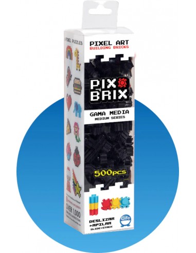 Pix Brix Caja de 500 Piezas - Negro