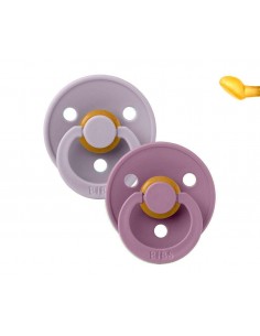 Chupetes BIBS Colour Pack 2 Anatómicas Fossil Grey/Mauve