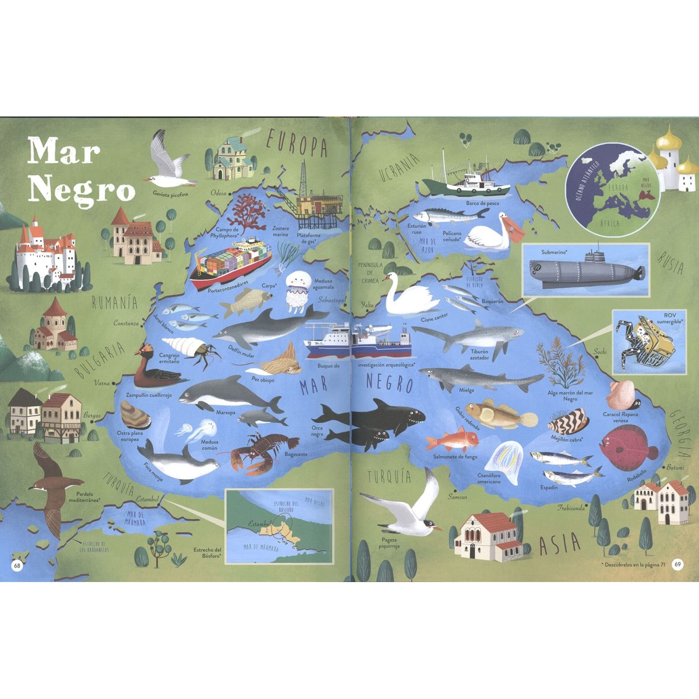 Atlas de océanos y mares del mundo