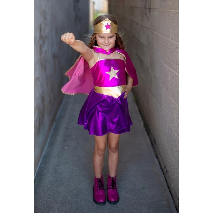 Conjunto Superheroina Magenta 5-6 Años