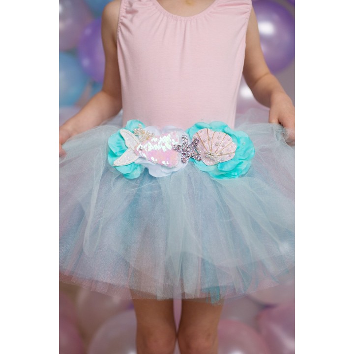 Tutú Mermalicious Pastel Aqua 4-6 Años