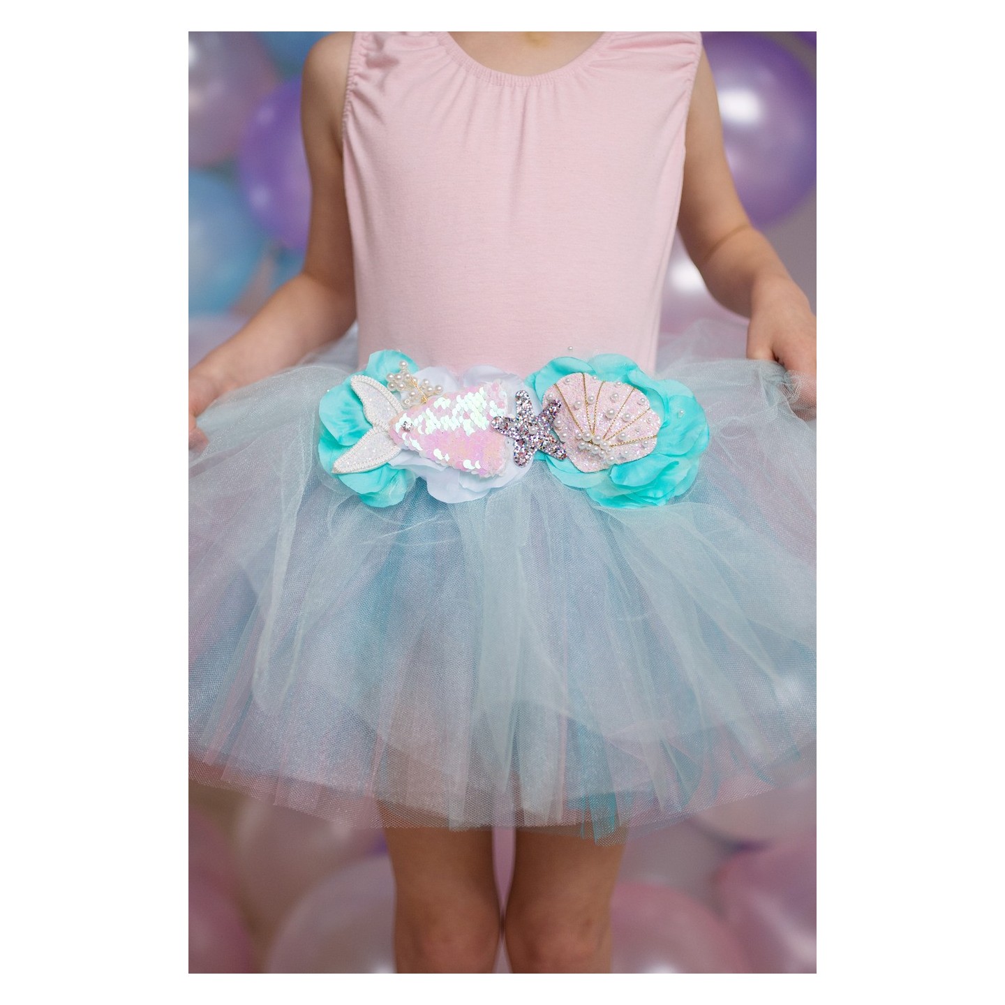 Tutú Mermalicious Pastel Aqua 4-6 Años