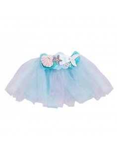 Tutú Mermalicious Pastel Aqua 4-6 Años 2