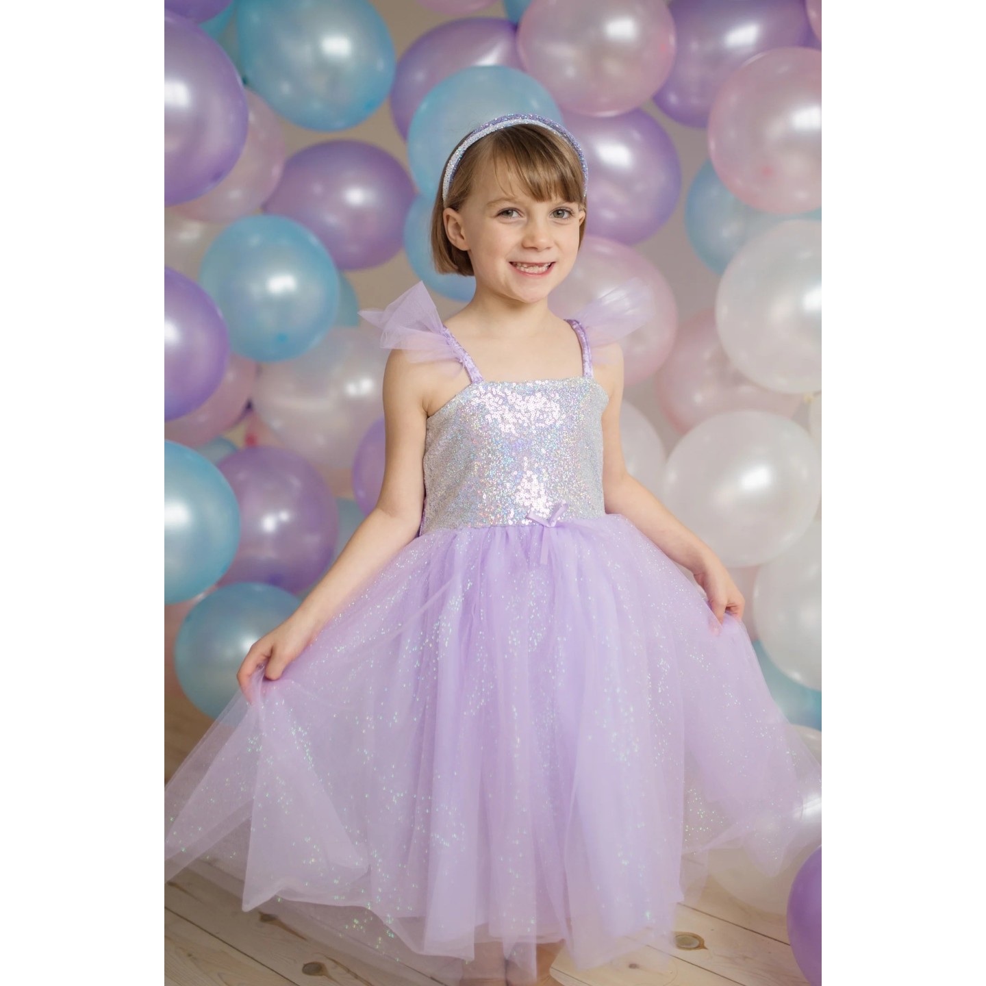 Vestido de Princesa de Lentejuelas Lila