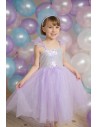 Vestido de Princesa de Lentejuelas Lila