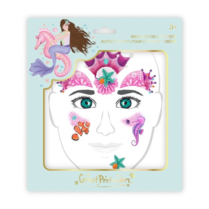 Pegatinas Faciales Sirena