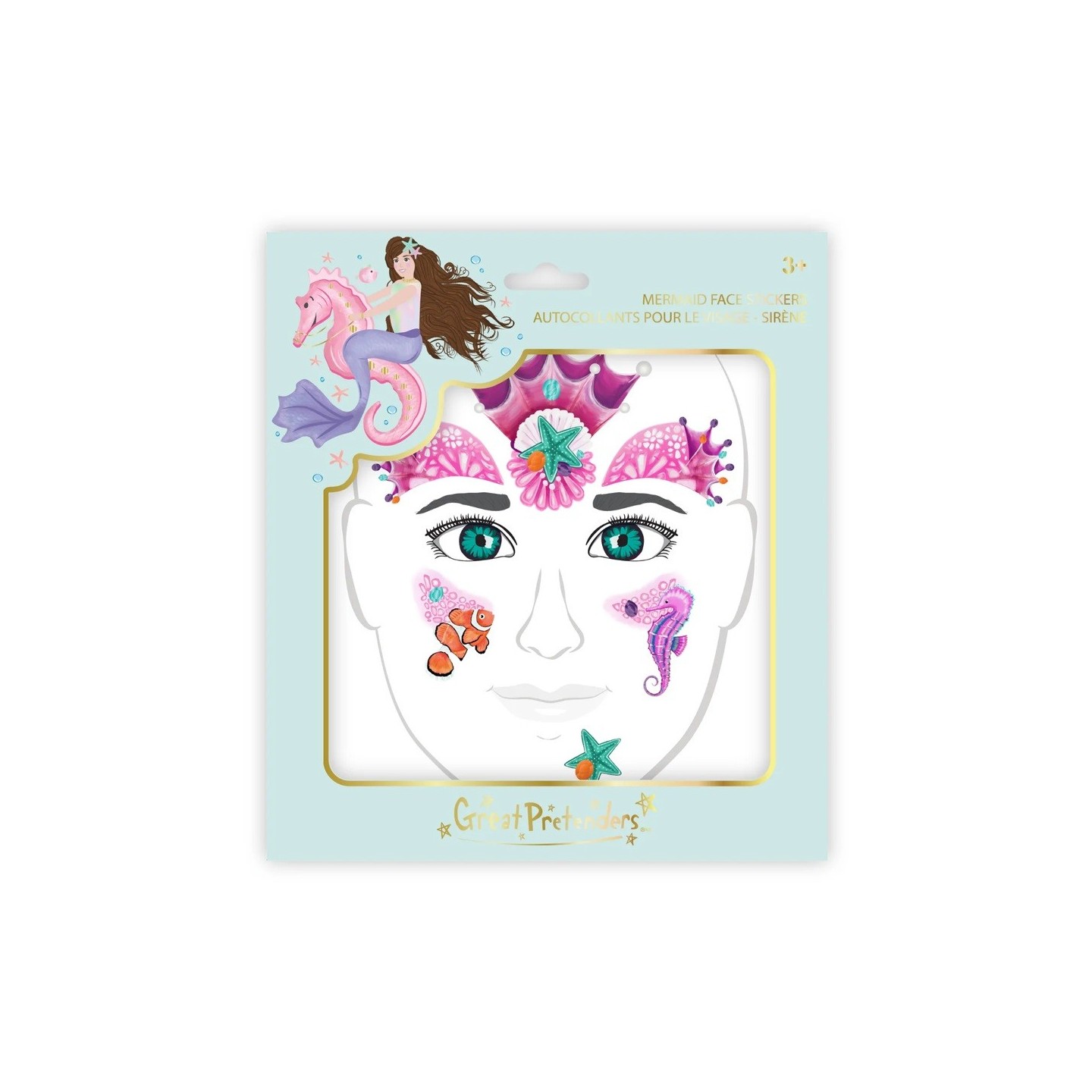 Pegatinas Faciales Sirena
