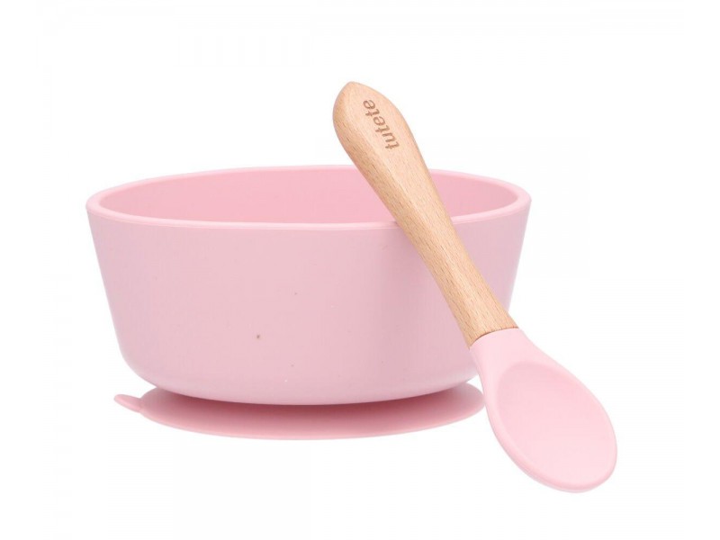 Bol con Ventosa + Cuchara Pink