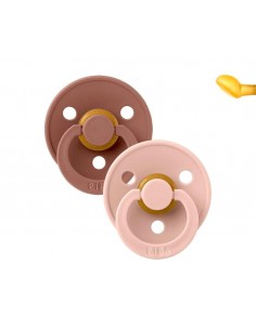 Chupetes BIBS Colour Pack 2 Anatómicas Blush/Woodchuck