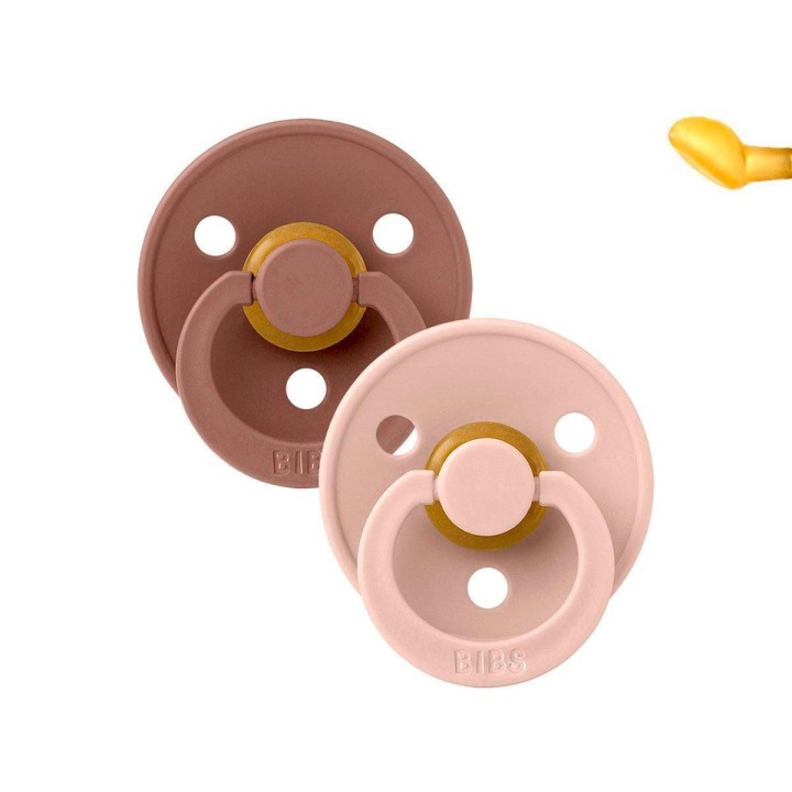 Chupetes BIBS Colour Pack 2 Anatómicas Blush/Woodchuck