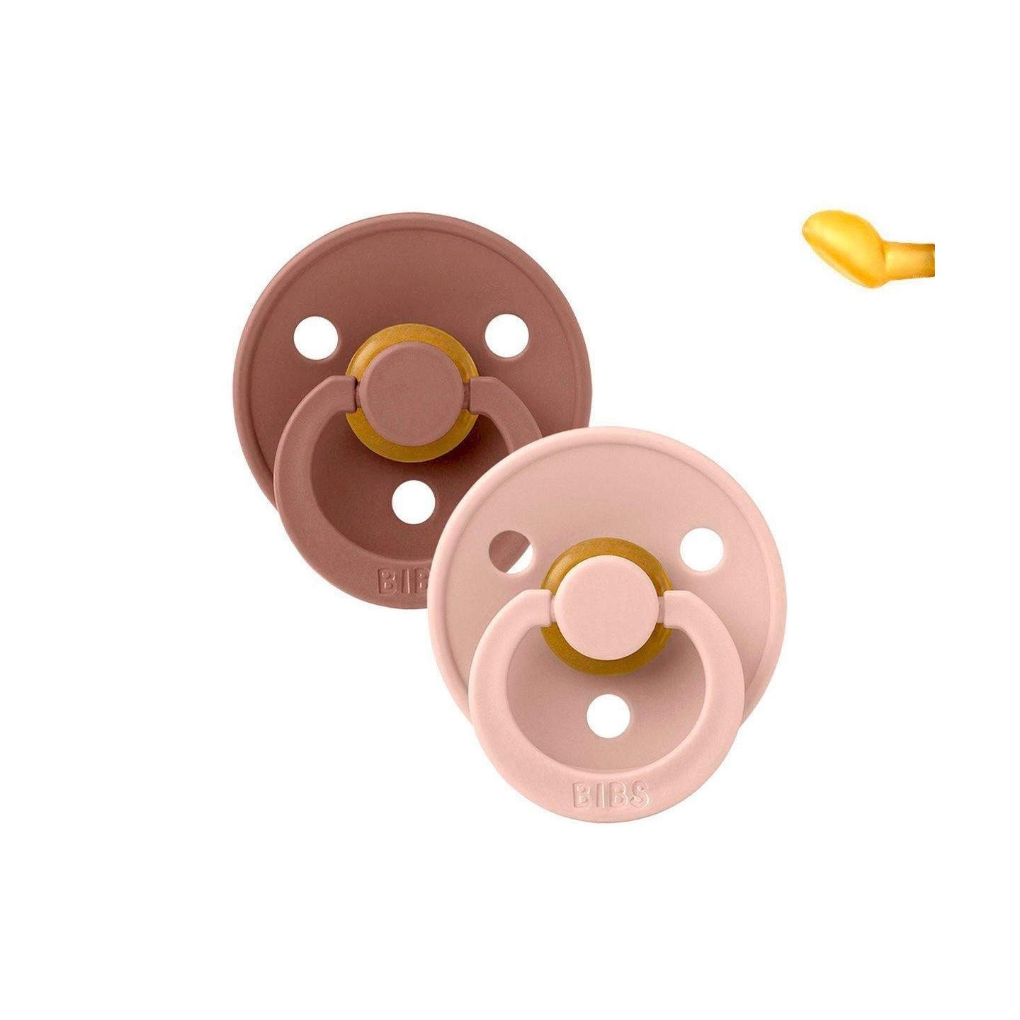 Chupetes BIBS Colour Pack 2 Anatómicas Blush/Woodchuck