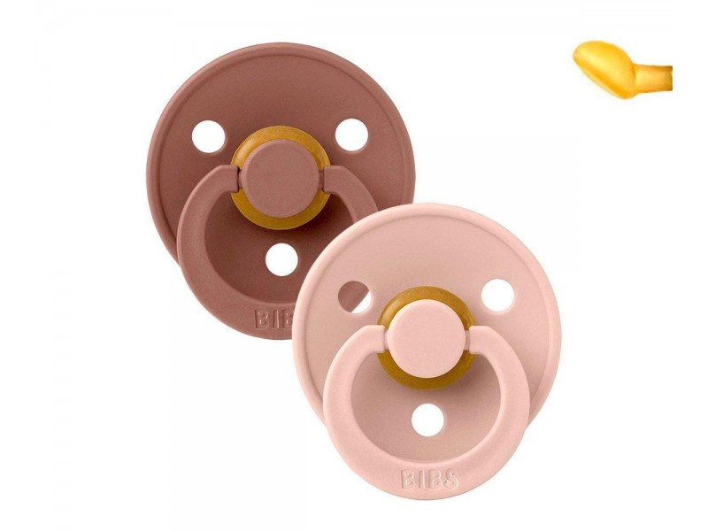 Chupetes BIBS Colour Pack 2 Anatómicas Blush/Woodchuck