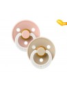Chupetes BIBS Colour Nocturnos Pack 2 Anatómica Blush/Vanilla