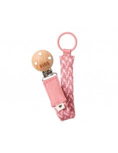 Sujetachupetes BIBS Trenzado Dusty Pink/Baby Pink