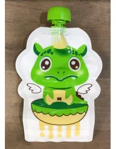 Bolsita Alimentación Reutilizable 150ml Dino