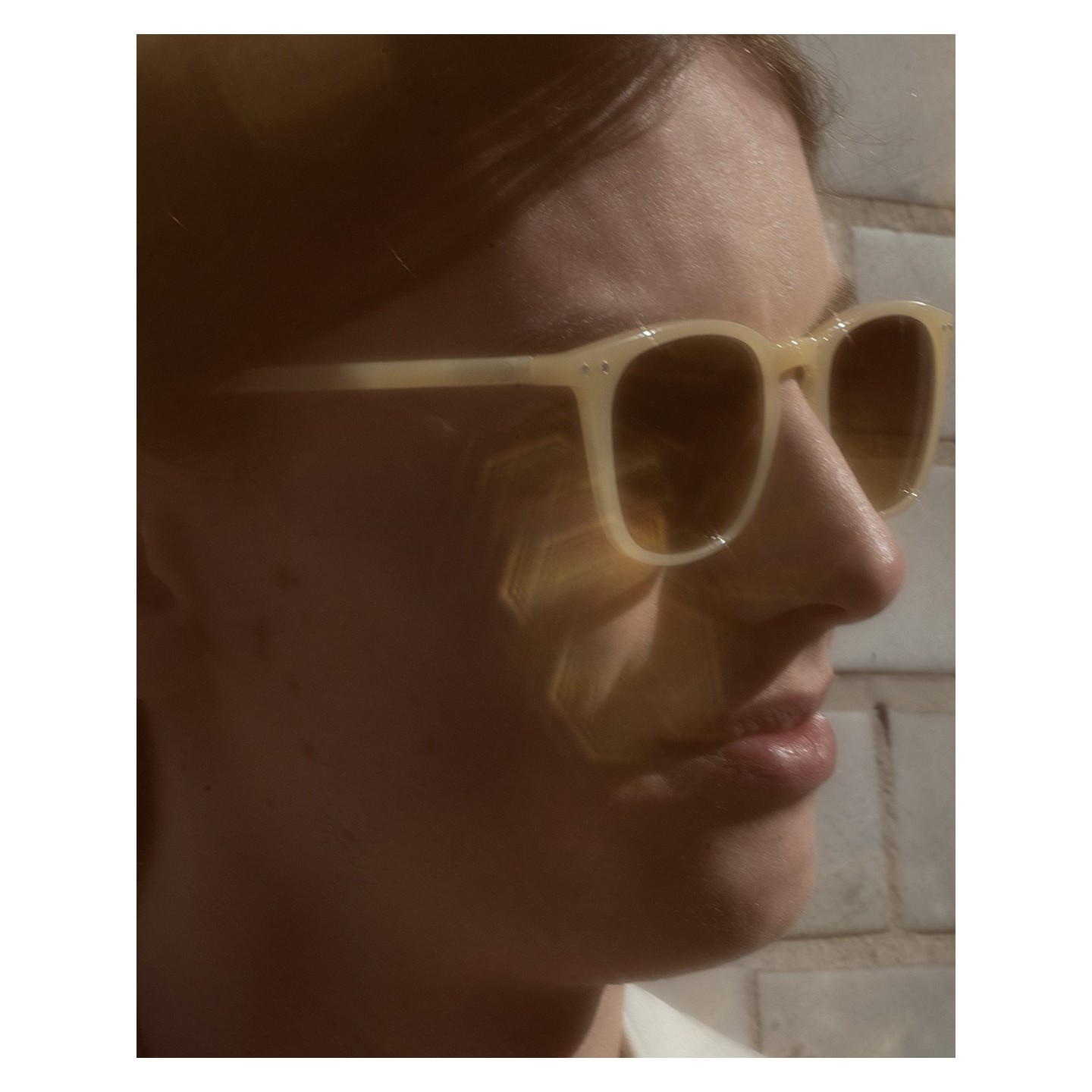 Gafas de Sol Adultos E Glossy Ivory