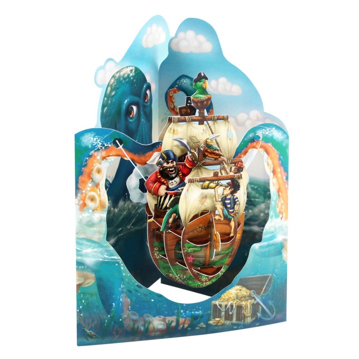 Postal 3D Barco Pirata