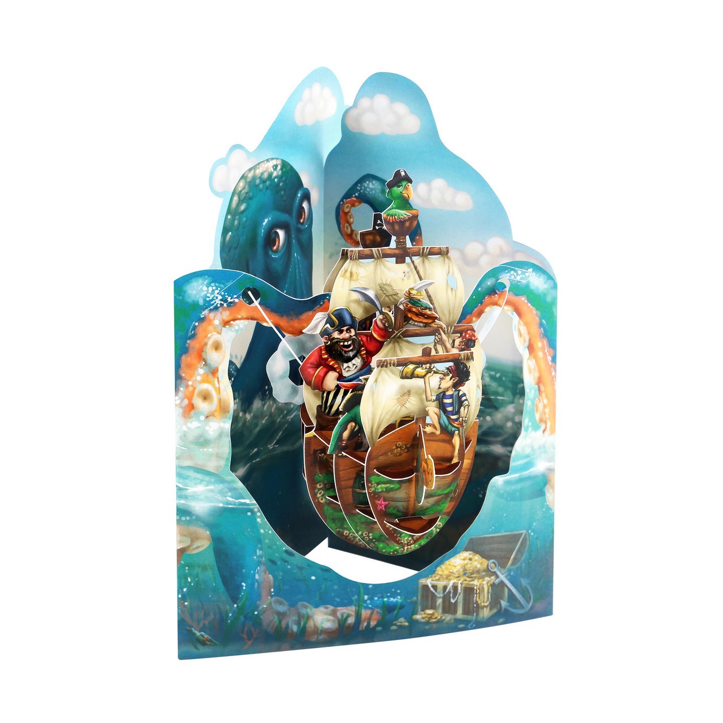 Postal 3D Barco Pirata