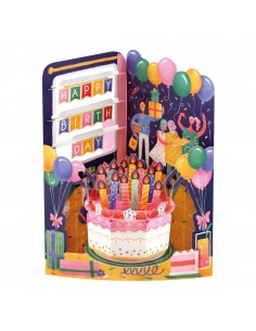 Postal 3D Happy Birthday