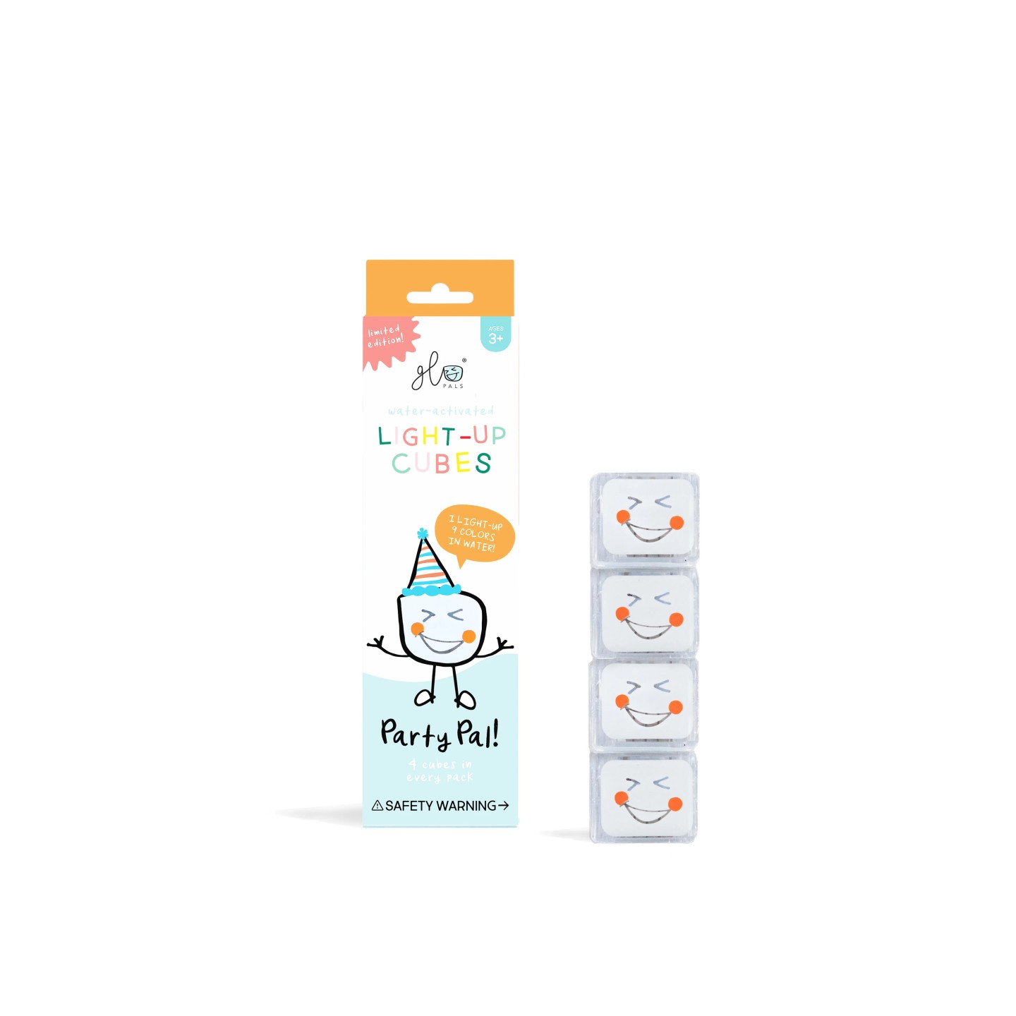 Set 4 cubos Multicolor con luz Glo Pals