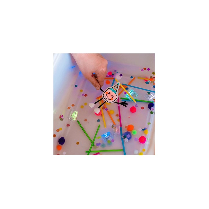 Set 4 cubos Multicolor con luz Glo Pals