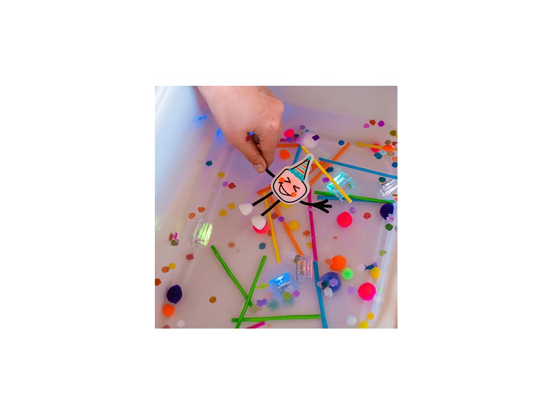 Set 4 cubos Multicolor con luz Glo Pals