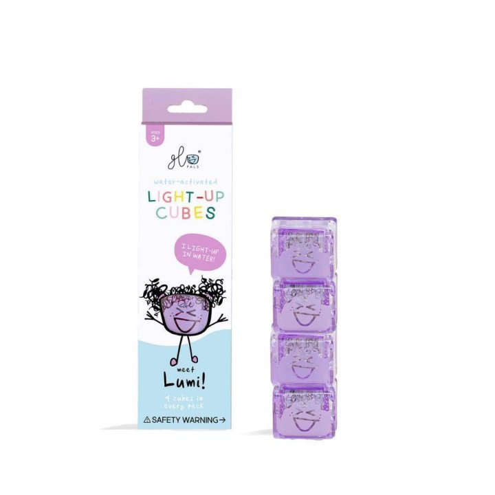 Set 4 cubos Lilas con luz Glo Pals