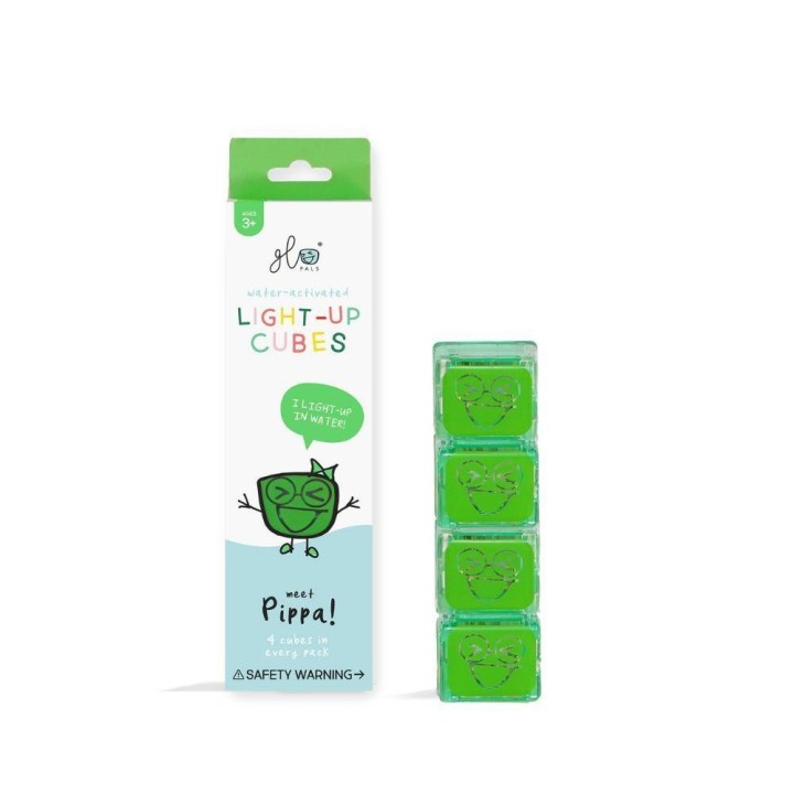 Set 4 cubos Verdes con luz Glo Pals