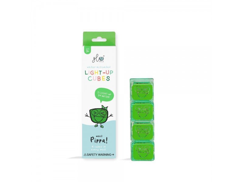 Set 4 cubos Verdes con luz Glo Pals