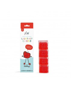 Set 4 cubos Rojos con luz Glo Pals
